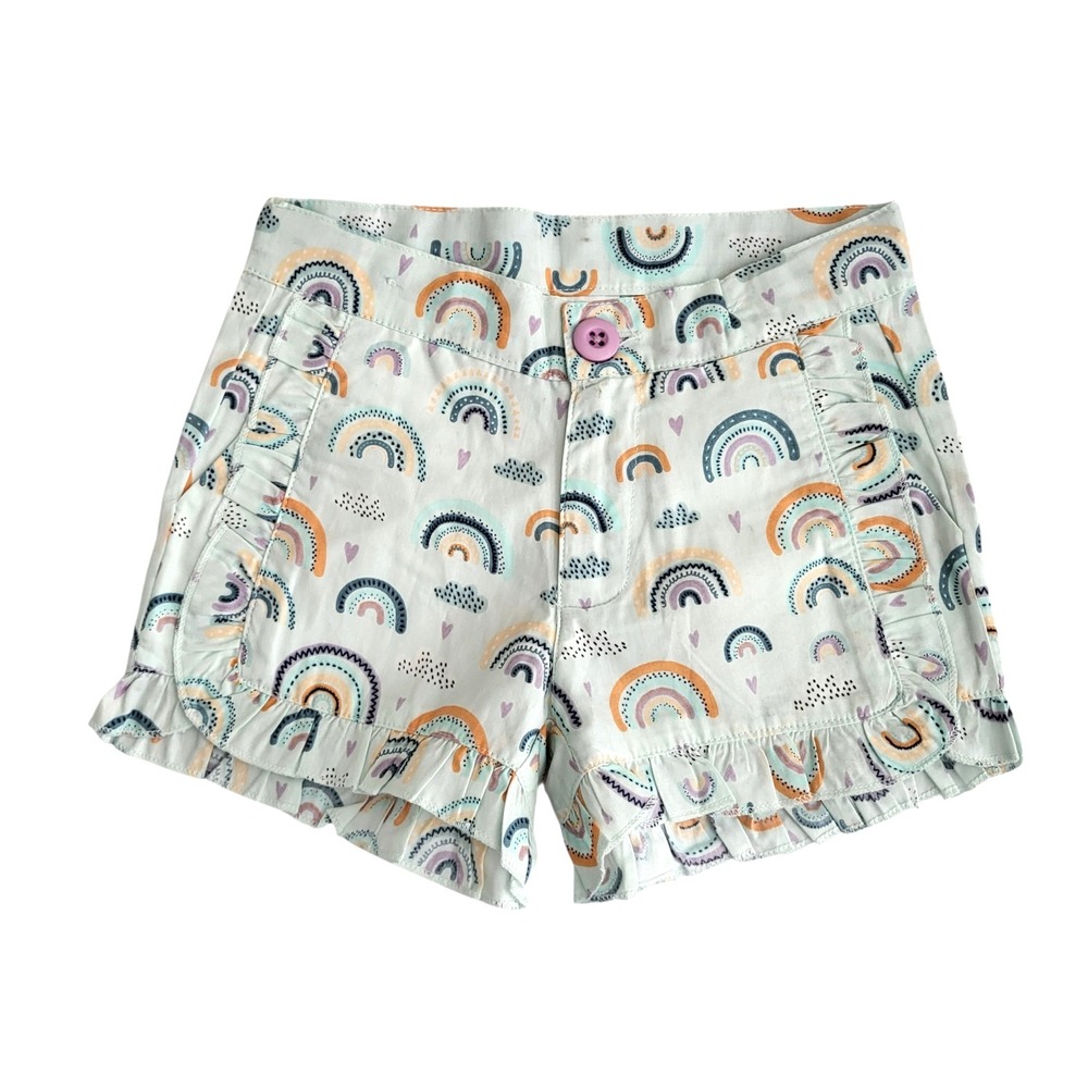 RuffleButts Shorts Girs 2T Rainbows RuggedButts Nwot Summer 100% Cotton